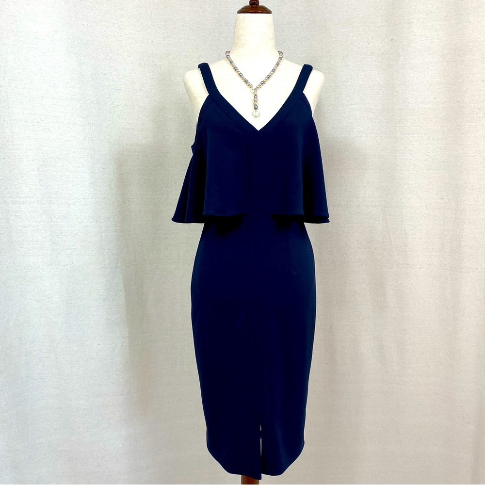 Antonio Melani Navy Blue Cold Shoulder Dress